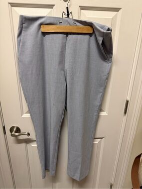 Ann Taylor Light Gray Straight-Leg Pants